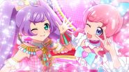 Mirai and Laala Kiratto and Team Super Cyalume Coords CGI