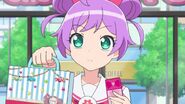 Laala holding her PriTicket and Mirei's PriTicket Bag.