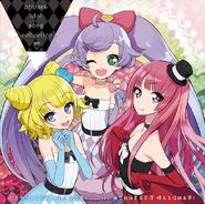 Laala (middle) as seen on the cover of the first PriPara insert song mini album