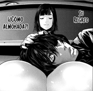 Kiyoshi on Chiyo's lap