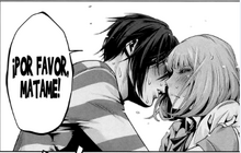 Kiyoshi about to kiss Hana