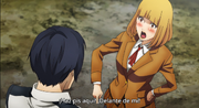 Hana orders Kiyoshi to let her see how he urinates