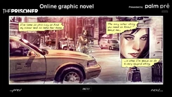 AMC website interface, showing a panel from the novel.