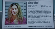 Lou's Offender Record shown during the staff meeting