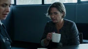 Bridget has tea in Vera's office as Vera is increasingly suspicious of her motive