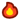 A cartoonish symbol of a flame representing the Fire Element, being red with a yellow center, with a dark red border outlining it.