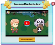 Premium membership advertisement in 2019