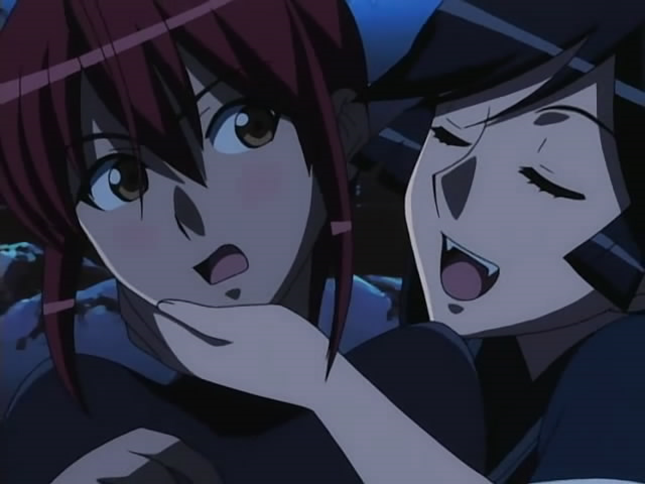 vampire biting anime