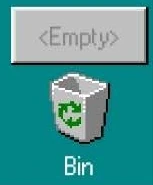 Bin old style.jpg (10 KB) Bin in game versions before 0.5605, showing "<Empty>" message.