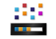Variant with bevel and light rays seen on the Progressbar 98 boot screen
