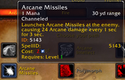 Arcane missiles spell