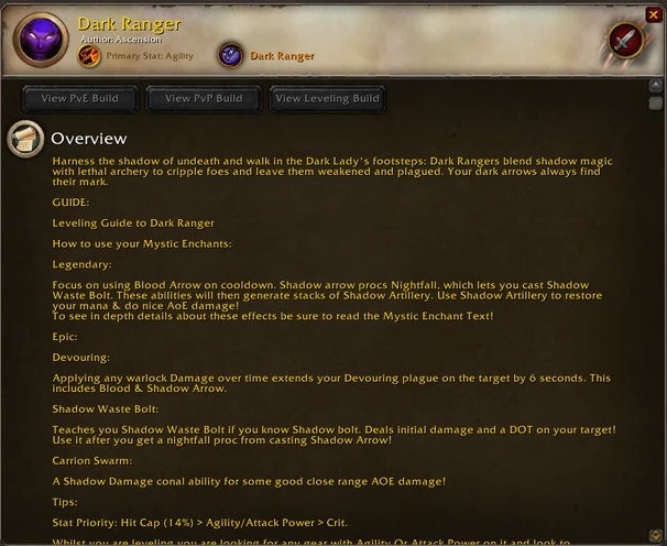Dark Ranger | Project Ascension Wiki | Fandom
