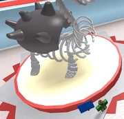 The big Lapras skeleton — centrepiece of the museum.