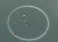 Visual effect for a fishing spot