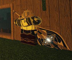 Golden Warrior Bouncer, located outside of Rat's Den.