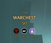 An image of Warchest UI during War Mode