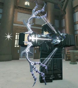 The arrow and drawstring appearing when firing the Guiding Star