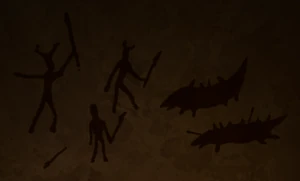 A group of humanoids fighting Threshers