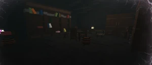 A mysterious room that appears to serve as storage