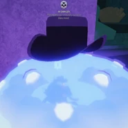 King Gigamed wearing an Oversized Ten-Gallon Hat