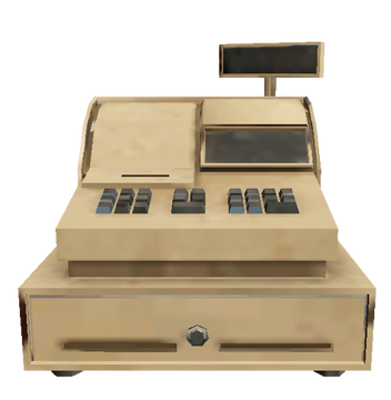 Cash shop register size