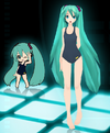 30. Hatsune Miku School Swimwear