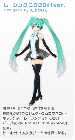 上品なファッション Racing Fandom | Wiki DIVA Project | Ver. 2011 Miku スポーツ・フィットネス