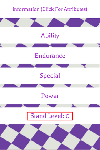 Stand Level Project Jojo Wiki Fandom - roblox project jojo max level