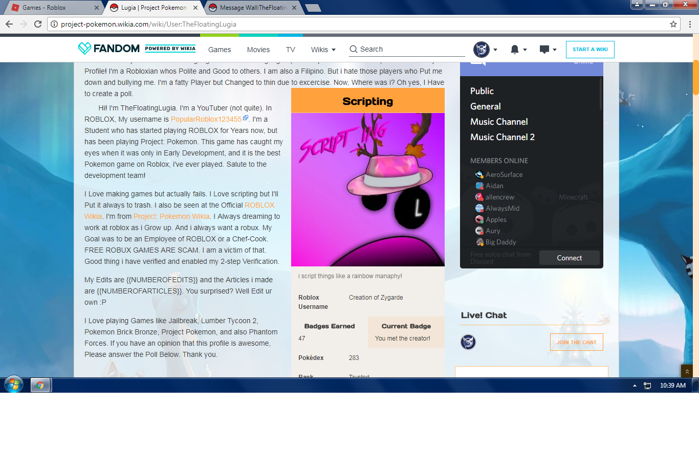 User Blog Thefloatinglugia Someone Edited My Profile When Project Pokemon Wiki Fandom - project pokemon roblox hacker