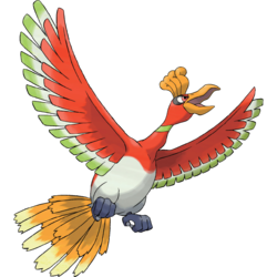 I recolored Ho-oh to actually be a Rainbow Pokemon. : pokemon