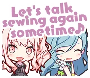 Англ. : Let's talk sewing again sometime♪