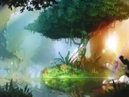 Concept art for the Swamp World.