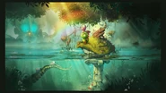 Concept art for the Swamp World.