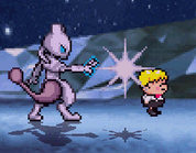 Mewtwo reflecting a projectile