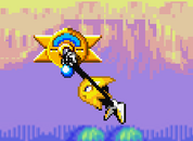 Ristar's Star Swing, spinning around until he blasts off into the air.