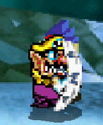 Wario grabs an enemy, then shakes the enemy up and down.