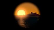 Beautiful scenery seen through a spyglass