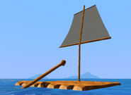 The overworld model for a Sailing Raft