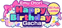 (Otori Emu) HAPPY BIRTHDAY Gacha EN Logo
