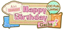 (Momoi Airi) HAPPY BIRTHDAY 2023 Gacha EN Logo