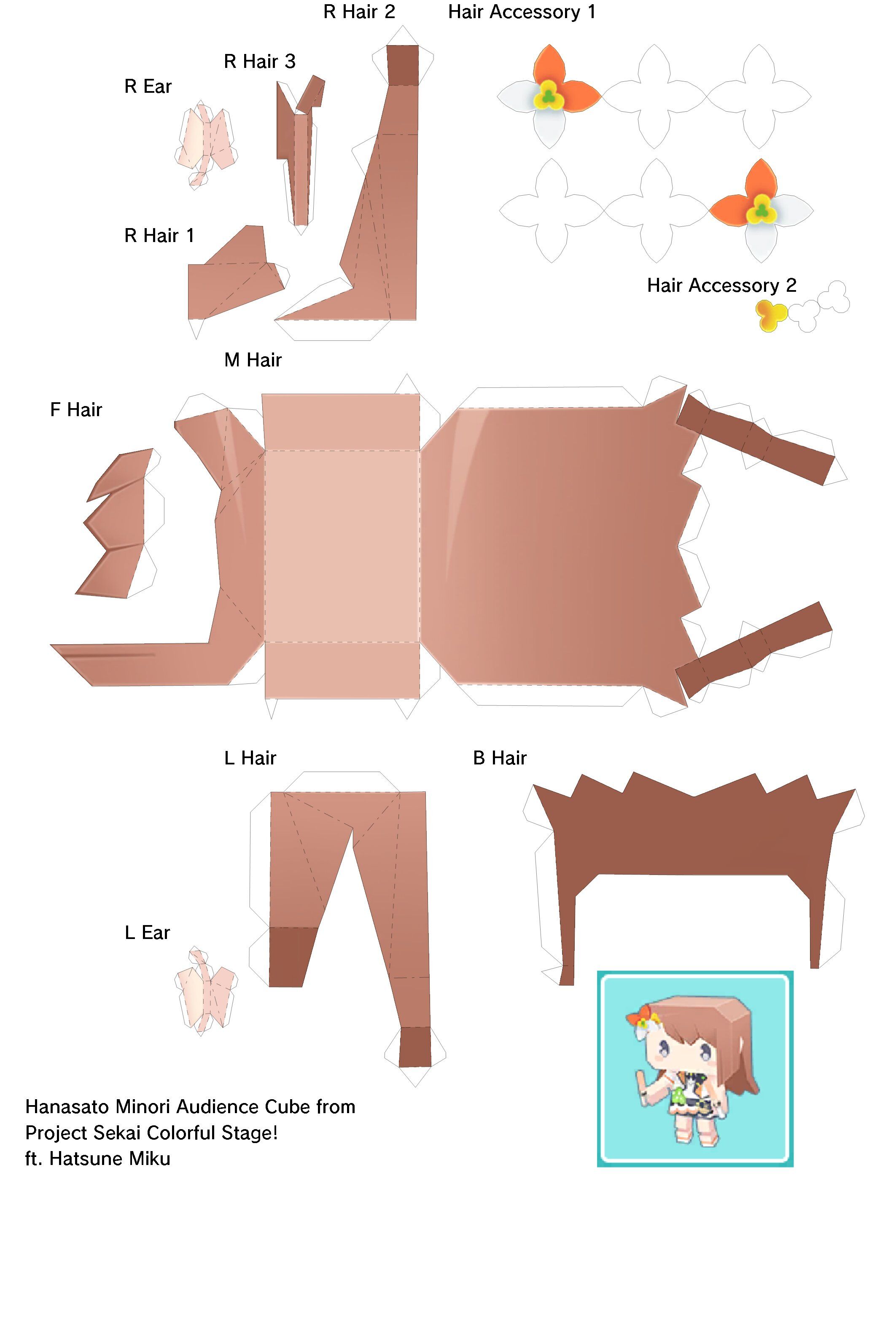 Grim Anime Look Paper Toy | Free Printable Papercraft Templates