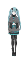 Miku's character design in Project SEKAI the Movie: Kowareta SEKAI to Utaenai MIKU