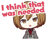 I think that was needed