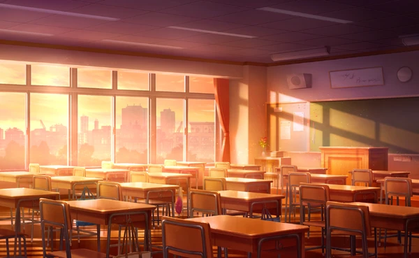 Background Miya Girls Academy Classroom (Evening)