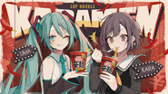 Cup Noodle promotional art by akakura