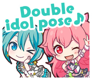 Double idol pose♪