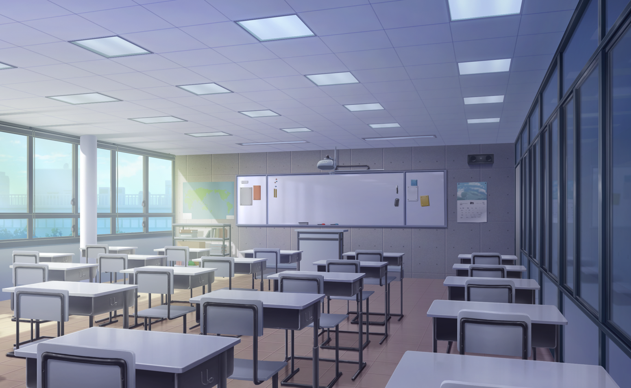 Morning Anime Classroom Background Print Graphic by MeiMei10 · Creative  Fabrica