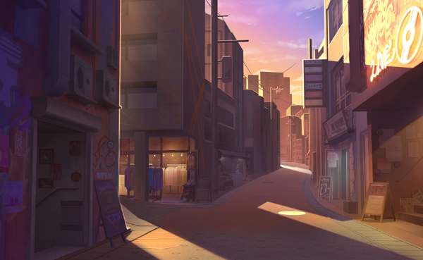 Background Vivid Street (Evening)