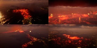 Grimwood Forest burning