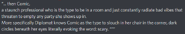 A leak containing a hint at Comic's personality[28]